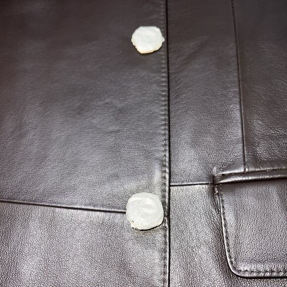 Stafford Blazer Jacket Size XL Brown Leather Lined Single Breasted 3-Button NWT - Picture 5 of 16